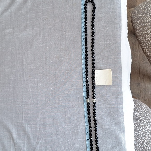 CAROLEE black glass bead necklace - Picture 4 of 6